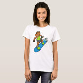 Horse as Snowboarder with Snowboard T-Shirt (Vorne ganz)