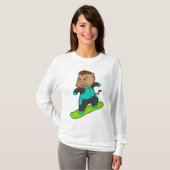 Horse as Snowboarder with Snowboard T-Shirt (Vorne ganz)