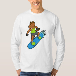 Horse as Snowboarder with Snowboard T-Shirt