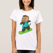 Horse as Snowboarder with Snowboard T-Shirt (Vorderseite)
