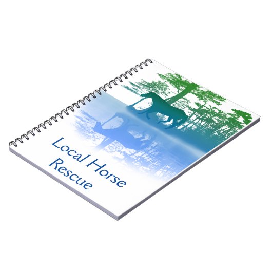 Horse At Twilight Notebook Notizblock (Linke Seite)