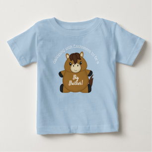 Horse Baby Shower Blue Baby T-shirt