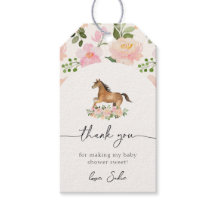 Horse Baby Shower Danke Tags
