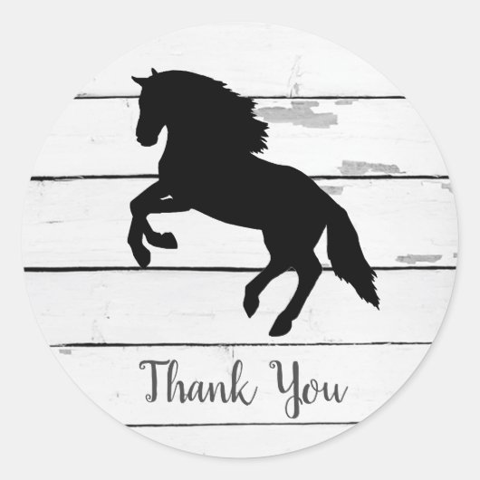 Horse Barnyard Farm Party Danke Stickers (Vorderseite)