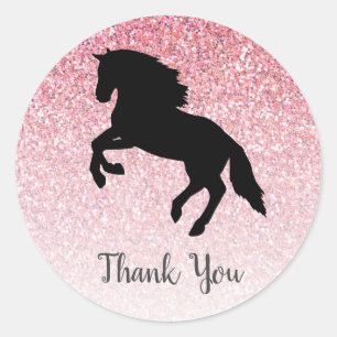 Horse Barnyard Farm Party Danke Stickers