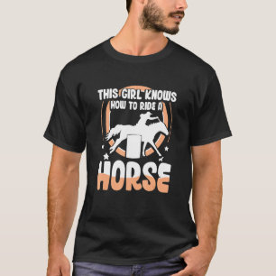 Horse Barrel Racing dieses Mädchen weiß, wie man T-Shirt