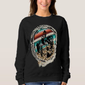 Horse Barrel Racing  Serape Leopard Sweatshirt (Vorderseite)