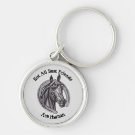 Horse Best Friend Vintage Sketch Horseshoe Animal Schlüsselanhänger