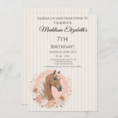 Horse Birthday Einladung (Vorne/Hinten)