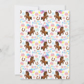 Horse Birthday Invitation White Einladung (Rückseite)