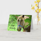 Horse Brown Belgian Draft Photo Sympathy Karte (Gelbe Blume)