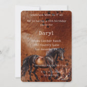 Horse Brown Cowboy Boots Geburtstag Einladung (Vorderseite)