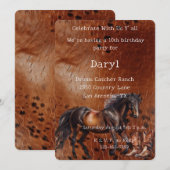 Horse Brown Cowboy Boots Geburtstag Einladung (Vorne/Hinten)