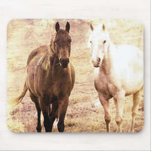 Horse Buddies Sepia Mousepad