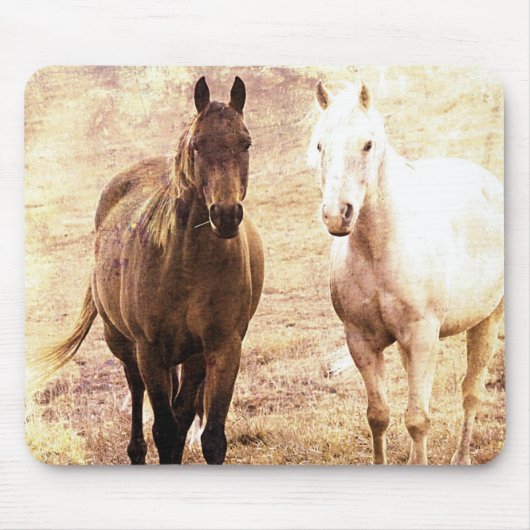 Horse Buddies Sepia Mousepad (Vorne)