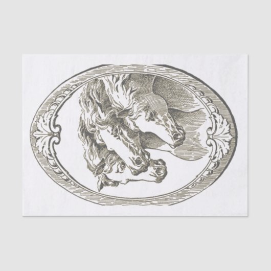 Horse Cameo Seidenpapier (Vorderseite)