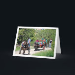 Horse Carts in Park Karte<br><div class="desc">Horse Carts in Park Greeting Card. You can easily customize this product for free if you would like to add wording or change the color of the background.</div>