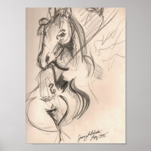 Horse Cello Art Poster (Vorne)