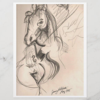 Horse Cello Zeichnend Flyer