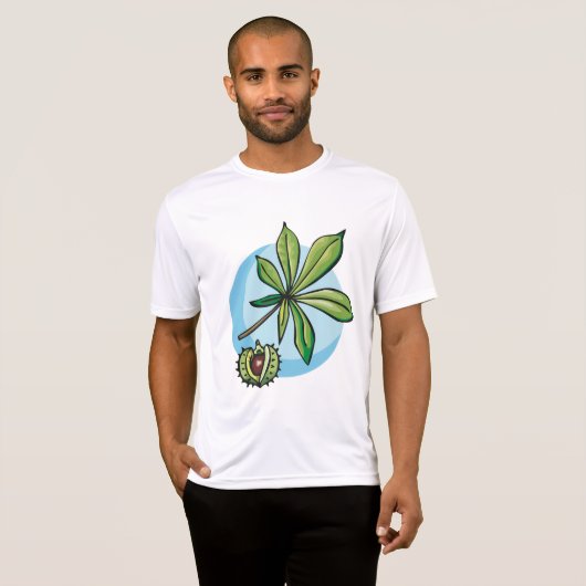 Horse Chestnut Leaf and Conker T-Shirt (Vorne ganz)