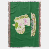 Horse Chinese New Year 2026 Cute Lucky Green Decke (Vorderseite Vertikal)