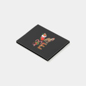 Horse Christmas Lights Led Funny Santa Hat Christm Post-it Klebezettel (angewinkelt)