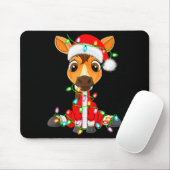 Horse Christmas Lights Santa Costume Cute Animal X Mousepad (Mit Mouse)
