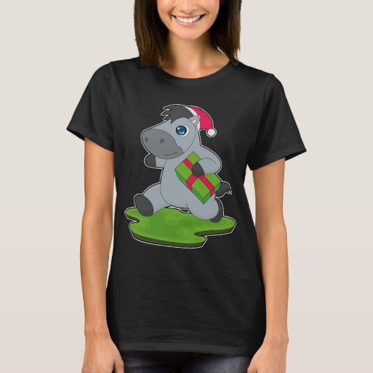 Horse Christmas Package T-Shirt (Vorderseite)