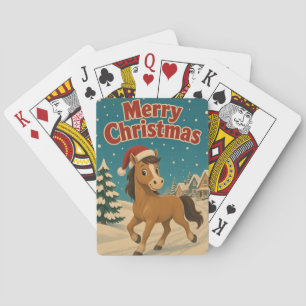 Horse Cottage Lane Tier Weihnachten Spielkarten