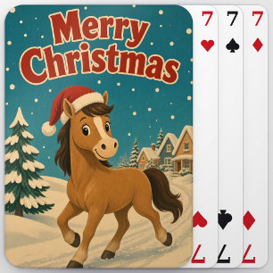 Horse Cottage Lane Tier Weihnachten Spielkarten