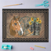 Horse Cowboy Boots Cowboy Hat Seidenpapier (Basteln)
