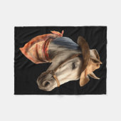 Horse Cowboy Equestrian Riding Funny Graphic  Fleecedecke (Vorderseite (Horizontal))