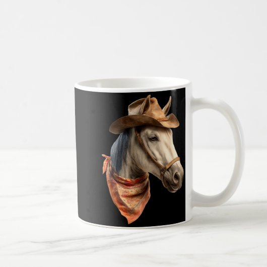 Horse Cowboy Equestrian Riding Funny Graphic  Kaffeetasse (Rechts)