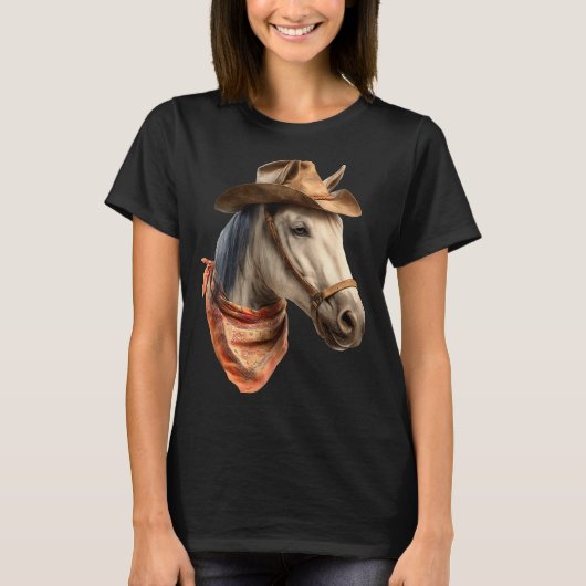 Horse Cowboy Equestrian Riding Funny Graphic  T-Shirt (Vorderseite)