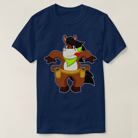 Horse Cowboy Gun T-Shirt (Design vorne)
