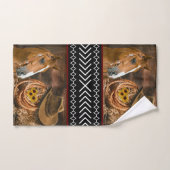 Horse Cowboy Hat Lasso Western Pattern Badhandtuch Set (Handtuch)