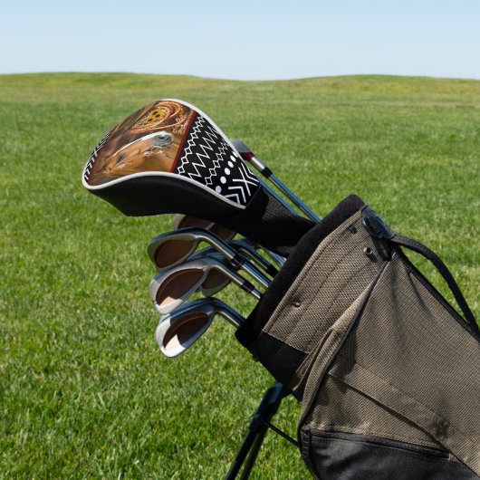 Horse Cowboy Hat Lasso Western Pattern Golf Headcover (In SItu)