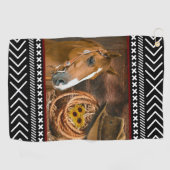 Horse Cowboy Hat Lasso Western Pattern Golfhandtuch (Horizontal)
