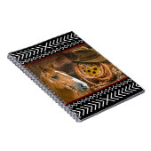 Horse Cowboy Hat Lasso Western Pattern Notizblock (Rechte Seite)