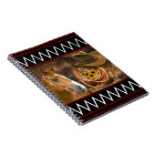 Horse Cowboy Hat Lasso Western Pattern Notizblock (Rechte Seite)