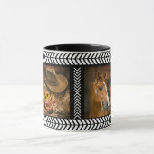 Horse Cowboy Hat Lasso Western Pattern Tasse (Zentrum)