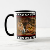 Horse Cowboy Hat Lasso Western Pattern Tasse (Links)