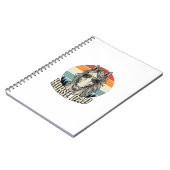 Horse Dad Vintage Sunset Engraving Vector Design_1 Notizblock (Linke Seite)