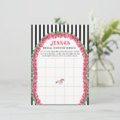 Horse Derby Brautparty Bingo Begleitkarte (Stehend Vorderseite)