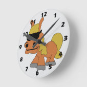 Horse Design Runde Wanduhr (Winkel)