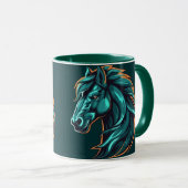Horse Design, Rustic Farm Animal Artwork Cup Tasse (VorderseiteRechts)