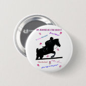 Horse Doodles Button (Vorne & Hinten)