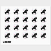 Horse Doodles Runder Aufkleber (Blatt)