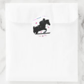 Horse Doodles Runder Aufkleber (Tasche)