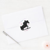 Horse Doodles Runder Aufkleber (Umschlag)